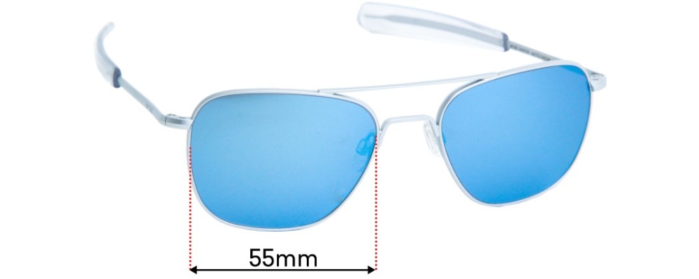 Sunglass Fix Replacement Lenses for Randolph Engineering AF158 - 55mm Wide