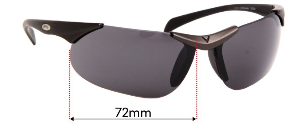 Sunglass Fix Replacement Lenses for Callaway Golf Eyewear S205-BK - 72mm Wide