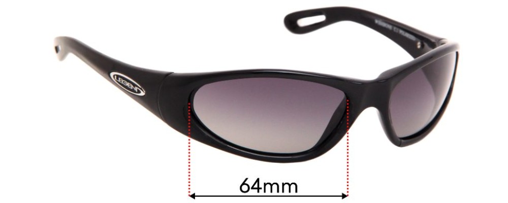 Sunglass Fix Replacement Lenses for Legend Wishbone - 64mm Wide