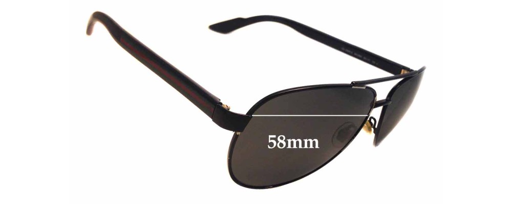Sunglass Fix Replacement Lenses for Gucci GG2898/S - 58mm Wide