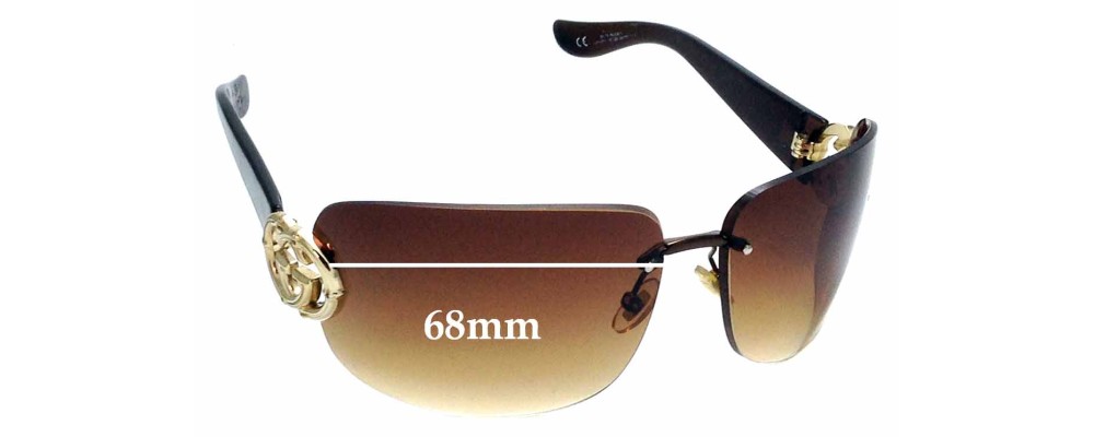 Sunglass Fix Replacement Lenses for Gucci GG2833/S - 68mm Wide