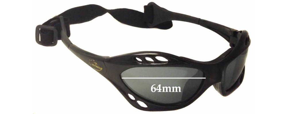 Sunglass Fix Replacement Lenses for Seabreeze Kite Surfer - 64mm Wide