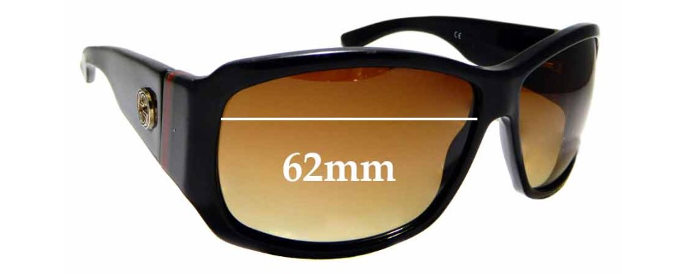 Sunglass Fix Replacement Lenses for Gucci GG2592/S - 62mm Wide