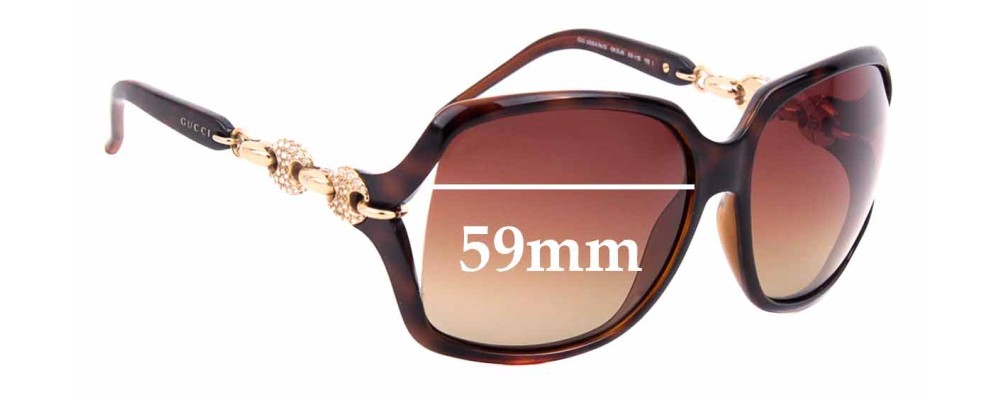 Sunglass Fix Replacement Lenses for Gucci GG3584/N/S - 59mm Wide