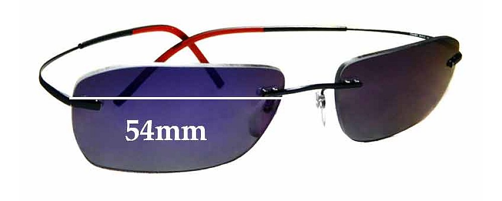 Sunglass Fix Replacement Lenses for Silhouette Silouette 7581 - 54mm Wide