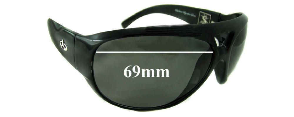 Sunglass Fix Replacement Lenses for Evoke Sepultura BK004 - 69mm Wide
