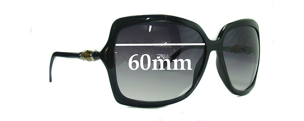Sunglass Fix Replacement Lenses for Gucci GG3131/S - 60mm Wide