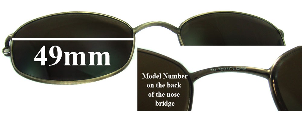 Sunglass Fix Replacement Lenses for Tommy Hilfiger TH 3001 Clip On - 49mm Wide