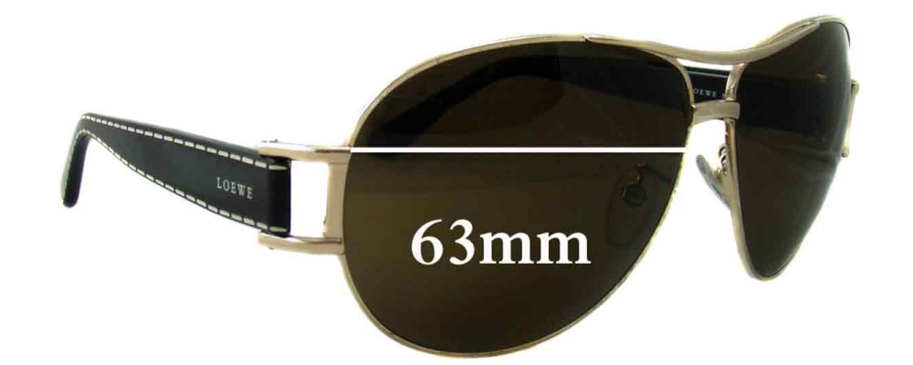 Sunglass Fix Replacement Lenses for Loewe SLW246 - 63mm Wide