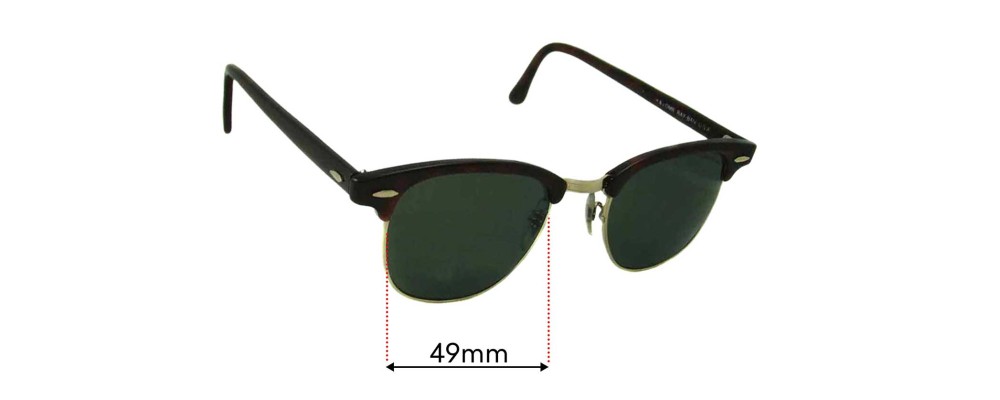 Ray Ban B&L Clubmaster WO366 49mm Replacement Lenses