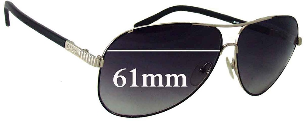 Sunglass Fix Replacement Lenses for Chloe CE 120S - 61mm Wide