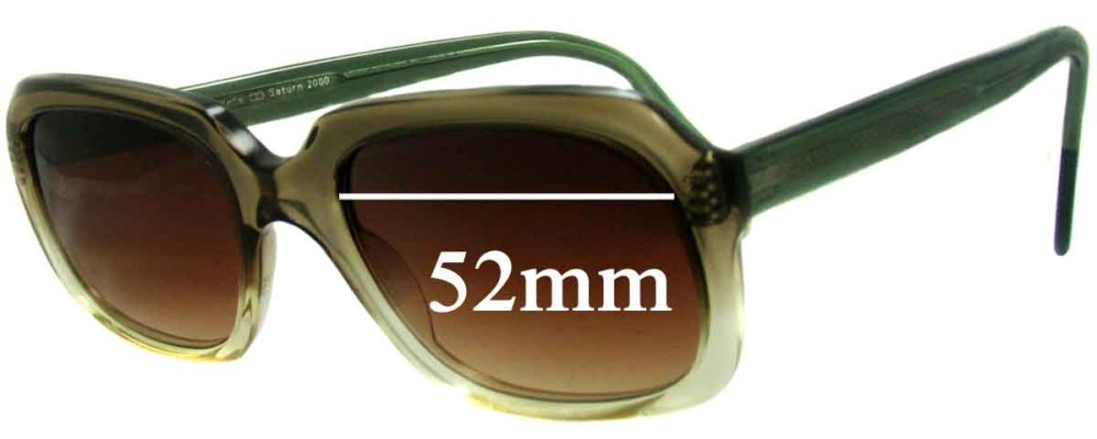 Sunglass Fix Replacement Lenses for Martin Wells Saturn 2000 - 52mm Wide