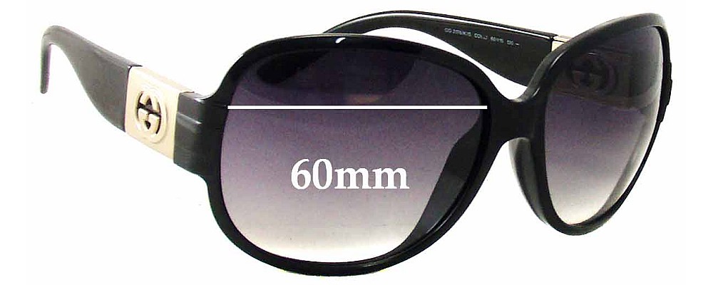 Sunglass Fix Replacement Lenses for Gucci GG3176/K/S - 60mm Wide