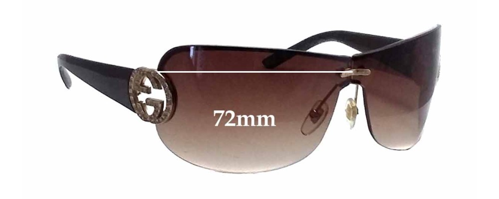 Sunglass Fix Replacement Lenses for Gucci GG4224/S - 72mm Wide