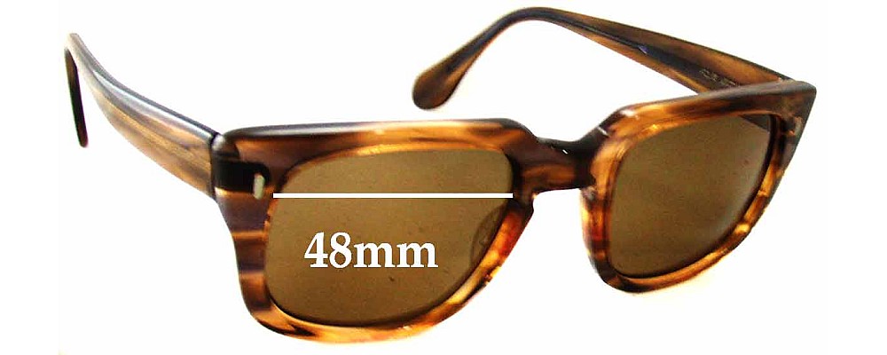 Sunglass Fix Replacement Lenses for Martin Wells Nero - 48mm Wide