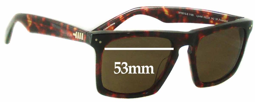 Sunglass Fix Replacement Lenses for Mosley Tribes Lyndel MT6013-S - 53mm Wide