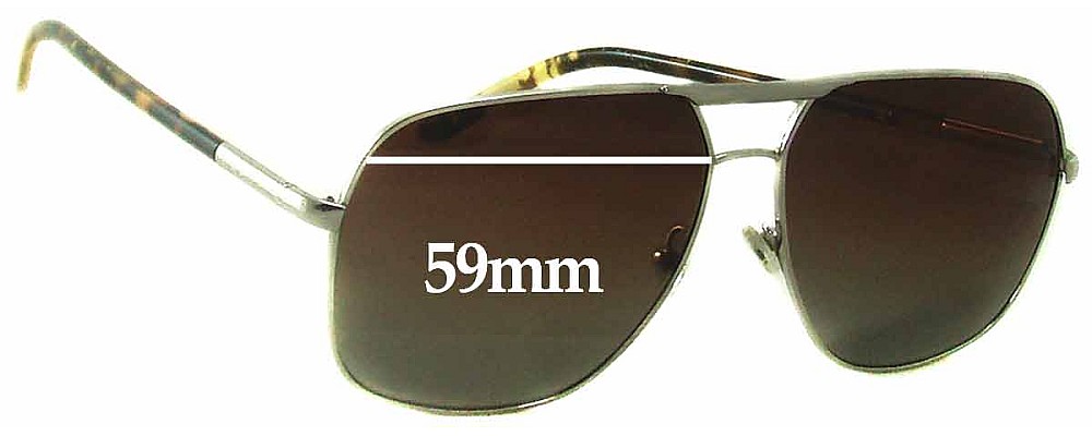 Sunglass Fix Replacement Lenses for Prada SPR57M - 59mm Wide