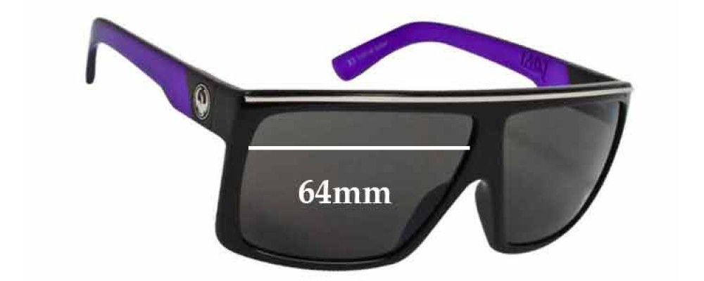 Sunglass Fix Replacement Lenses for Dragon Fame - 64mm Wide