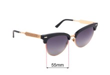 Sunglass Fix Replacement Lenses for Gucci GG4283/S - 55mm Wide