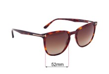Sunglass Fix Replacement Lenses for Tom Ford TF5506 - 52mm Wide