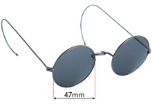 Sunglass Fix Replacement Lenses for Agstum Small Round - 47mm Wide