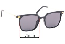 Sunglass Fix Replacement Lenses for A J Morgan 40165 - 51mm Wide