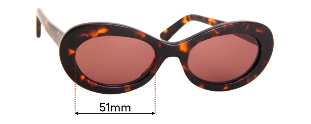 Sunglass Fix Replacement Lenses for Auor Paloma - 51mm Wide