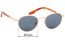 Sunglass Fix Replacement Lenses for Barton Perreira Fitzgerald - 47mm Wide
