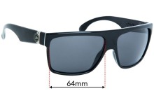 Sunglass Fix Replacement Lenses for Carve Onyx - 64mm Wide
