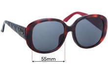Sunglass Fix Replacement Lenses for Christian Dior Lady In 1F - 55mm Wide