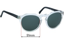 Sunglass Fix Replacement Lenses for Colab Corbu - 51mm Wide