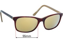 Sunglass Fix Replacement Lenses for Collette Dinnigan Sun Rx 10 - 55mm Wide