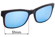 Sunglass Fix Replacement Lenses for Crack TJ003 Clip on - 51mm Wide