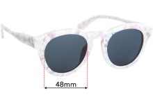 Sunglass Fix Replacement Lenses for Diff Eyewear Dime II - 48mm Wide