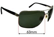 Sunglass Fix Replacement Lenses for Dillon George - 63mm Wide