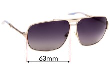 Sunglass Fix Replacement Lenses for Diesel Stered - 63mm Wide