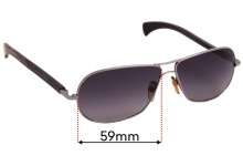 Sunglass Fix Replacement Lenses for Gold & Wood  Spica - 59mm Wide