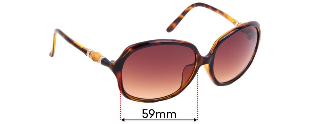Sunglass Fix Replacement Lenses for Gucci GG3145/F/S - 59mm Wide