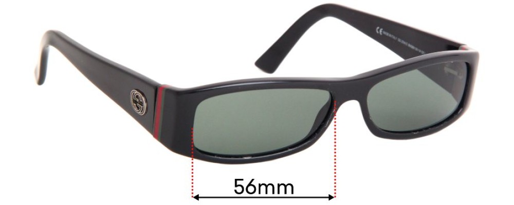 Sunglass Fix Replacement Lenses for Gucci GG 2594/S - 56mm Wide