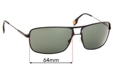 Sunglass Fix Replacement Lenses for Hugo Boss BO 0044/S - 64mm Wide