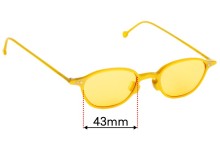 Sunglass Fix Replacement Lenses for L.A.Eyeworks Lenny - 43mm Wide