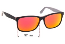 Sunglass Fix Replacement Lenses for Lacoste L705S - 57mm Wide