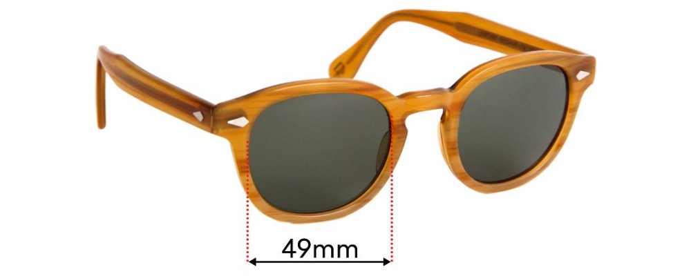 Sunglass Fix Replacement Lenses for Moscot Lemtosh - 49mm Wide