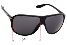 Sunglass Fix Replacement Lenses for Marc by Marc Jacobs MMJ106/S  - 64mm Wide