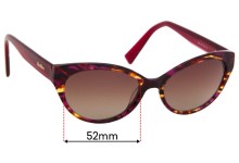 Sunglass Fix Replacement Lenses for MaxMara MM 1227 - 52mm Wide