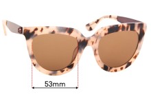 Sunglass Fix Replacement Lenses for Mimco Perplex - 53mm Wide