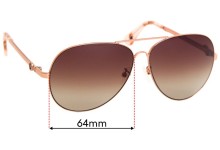 Sunglass Fix Replacement Lenses for Mimco Wanderer - 64mm Wide