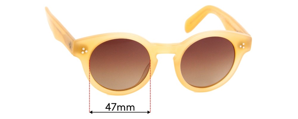Sunglass Fix Replacement Lenses for Moscot Grunya - 47mm Wide
