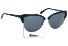 Sunglass Fix Replacement Lenses for Oliver Peoples Alisha OV5244-S - 60mm Wide