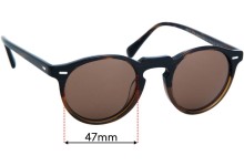 Sunglass Fix Replacement Lenses for Oliver Peoples Gregory Peck OV5217S - 47mm Wide